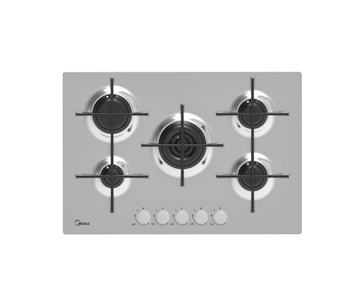 כיריים 5 להבות נירוסטה 75 סמ MIDEA 75SQ503 SS SLIM