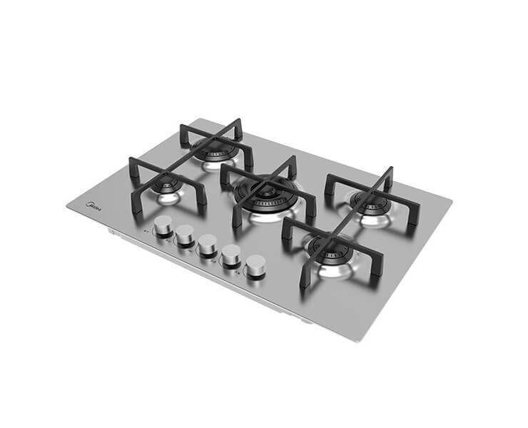 כיריים 5 להבות נירוסטה 75 סמ MIDEA 75SQ503 SS SLIM