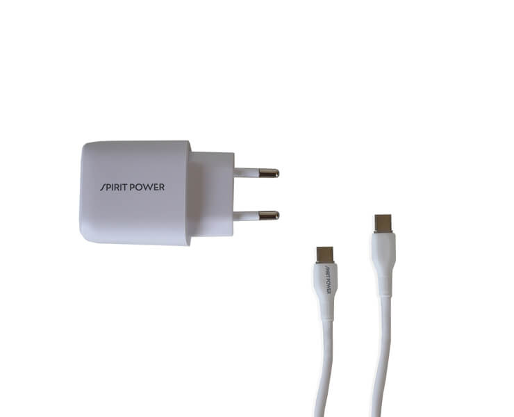 מטען קיר מהיר 25W+כבל 1 מ' SPIRIT TYPEC