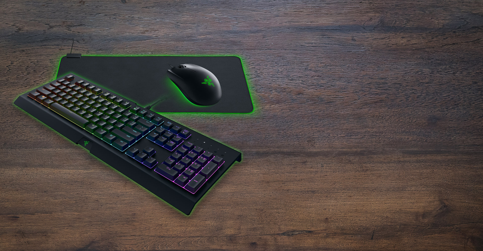 מארז מקלדת + עכבר+ פד גיימינג RAZER
