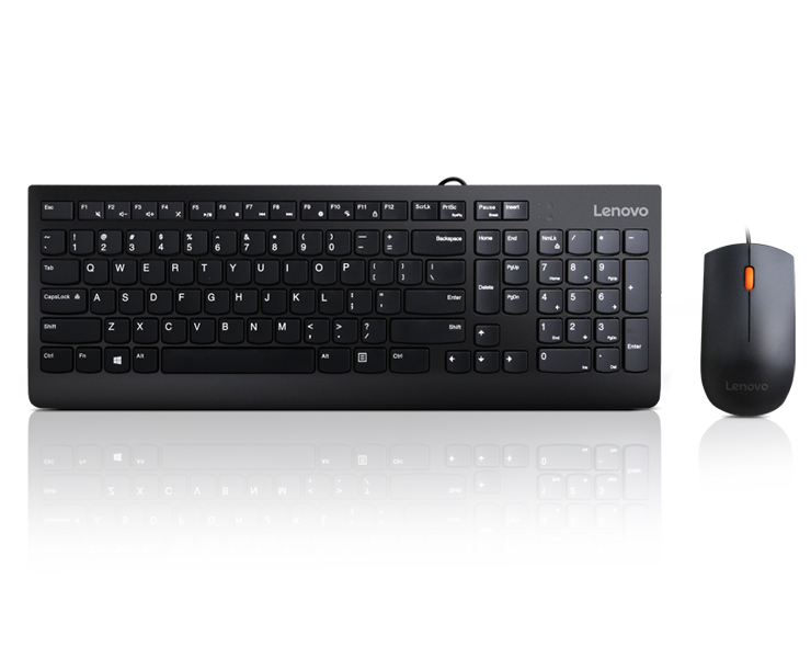 סט מקלדת ועכבר חוטיים Lenovo 300 USB GX30M39623 שחור