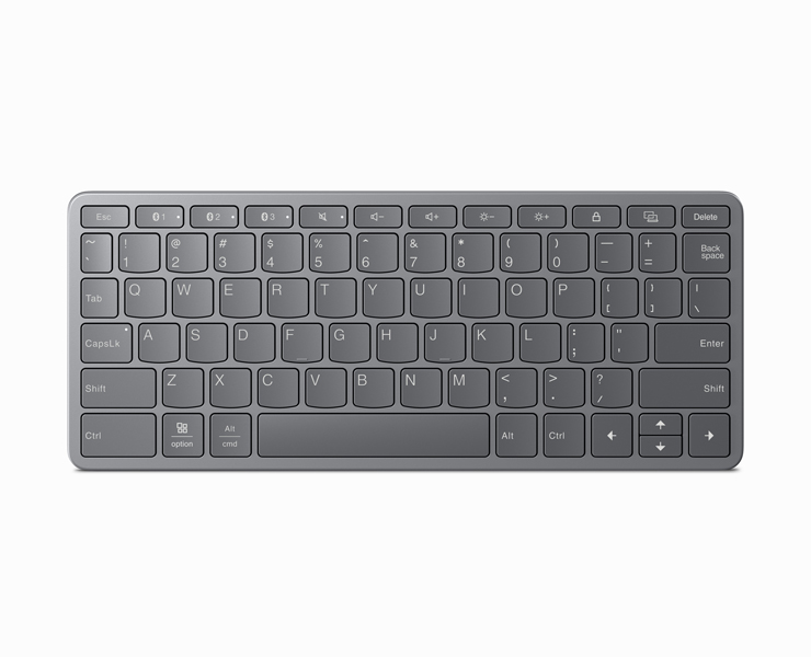 מקלדת אלחוטית Lenovo Multi-Device ZG38C05821 אפורה