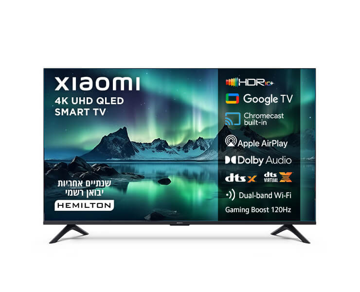 מסך 43 Xiaomi TV A PRO QLED SMART 4K L43MB-APME