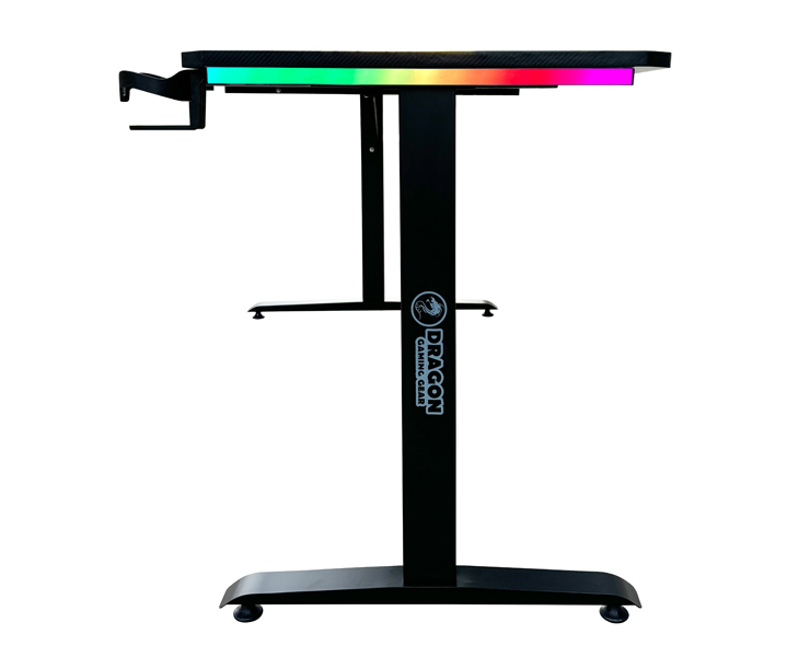 שולחן גיימינג בצורת ר פינה שמאלית עם תאורת RGB Dragon GPDRA-TL