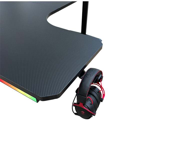 שולחן גיימינג בצורת ר פינה שמאלית עם תאורת RGB Dragon GPDRA-TL