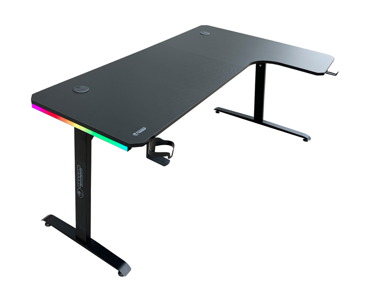 שולחן גיימינג בצורת ר פינה ימנית עם תאורת RGB Dragon GPDRA-TL