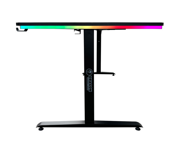 שולחן גיימינג בצורת ר פינה ימנית עם תאורת RGB Dragon GPDRA-TL