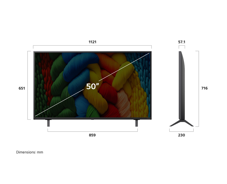 מסך טלוויזיה 50 LG NanoCell 50NANO80A6A