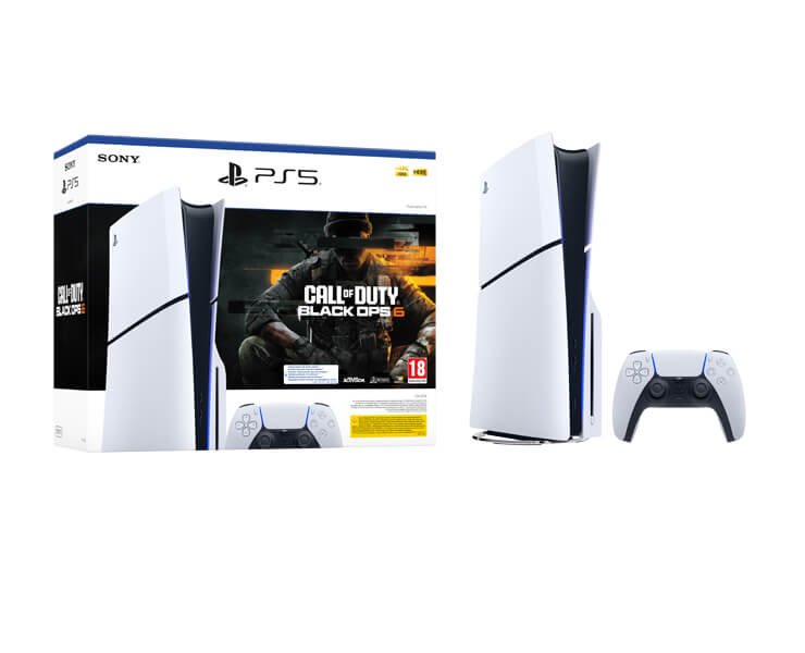 קונסולה PS5 נגן Blu-ray Slim+Call Of Duty BO 6