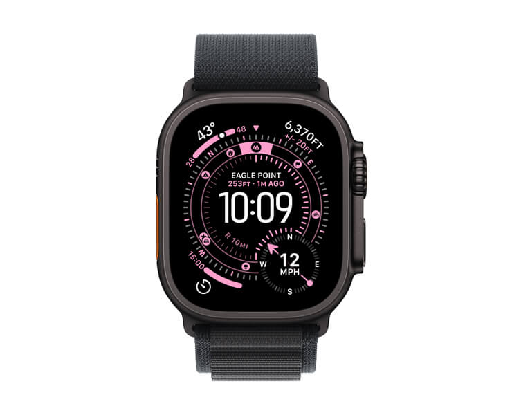 Apple Watch Ultra 3  GPS +Cellular  49mm Black Titanium Case with Black Alpine Loop-Small