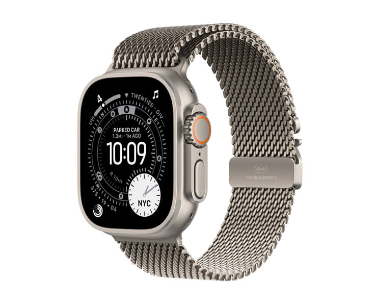 Apple Watch Ultra 3  GPS +Cellular  49mm Titanium Case with Titanium Milanese Loop-Small