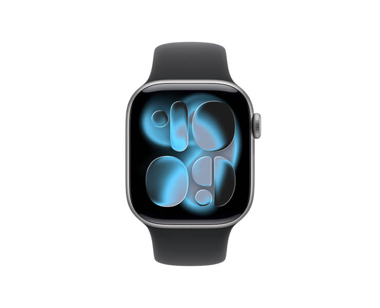 Apple Watch series 11 GPS 42mm Space Grey Aluminium Case with Black Sport Band-S/M