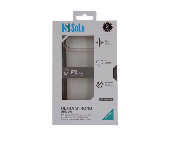 כיסוי שקוף לסלולר SOLO IPHONE 17 Air 