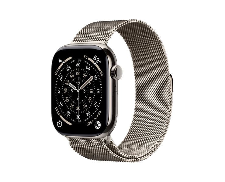 Apple Watch series 11 GPS +Cellular 42mm Natural Titanium Case with Natural Milanese Loop