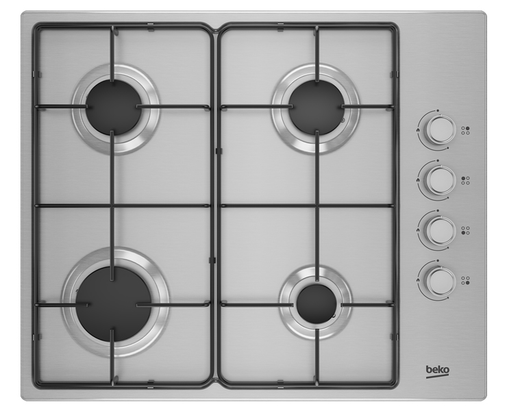 כיריים גז 4 להבות BEKO HIGG64124SX