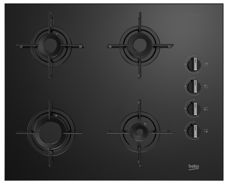 כיריים גז זכוכית 4 להבות BEKO K6510IL