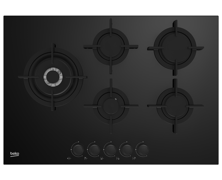 כיריים גז זכוכית 5 להבות BEKO HILL75222s