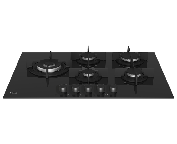 כיריים גז זכוכית 5 להבות BEKO HILL75222s