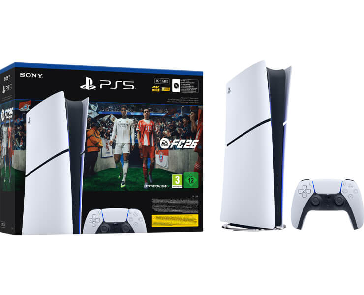 קונסולה PS5 Digital Edition Slim+ שובר למשחק EA SPORTS FC26