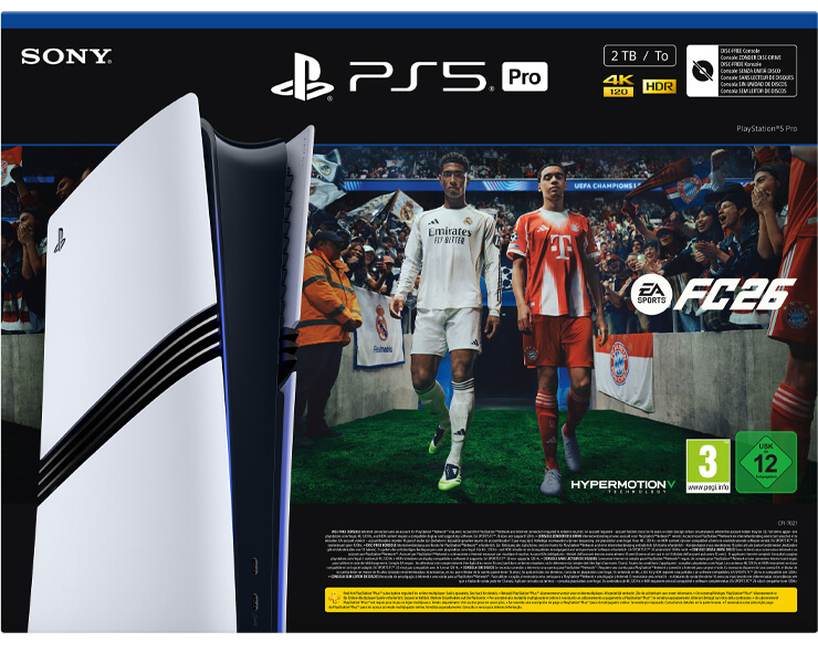 קונסולה PS5 PRO Digital Edition+ שובר למשחק 26 EA SPORTS FC